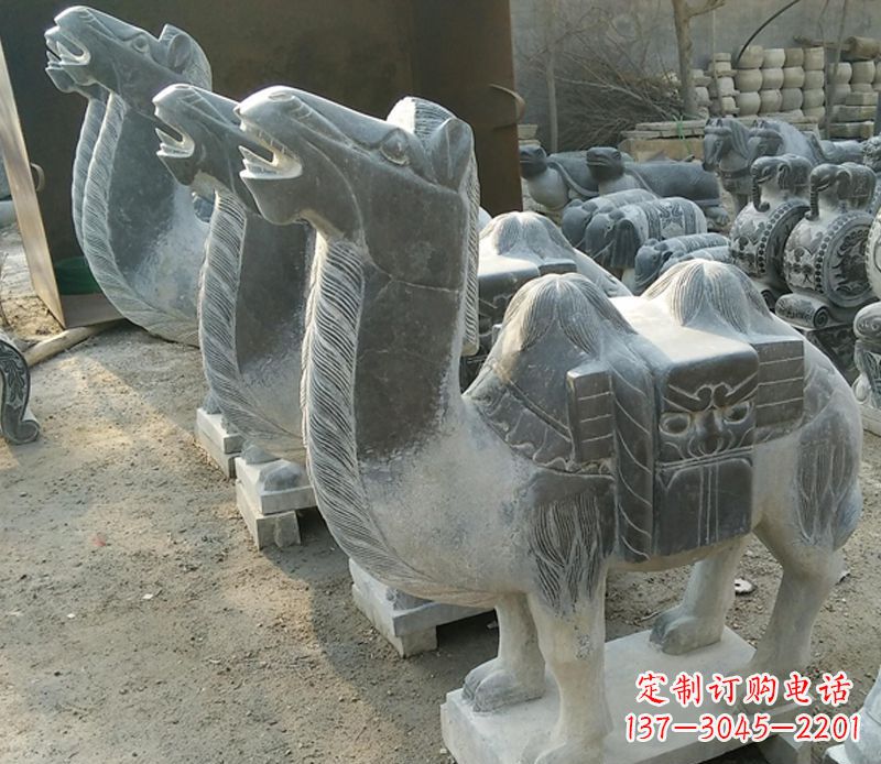 重庆青石骆驼雕,把动物活灵活现