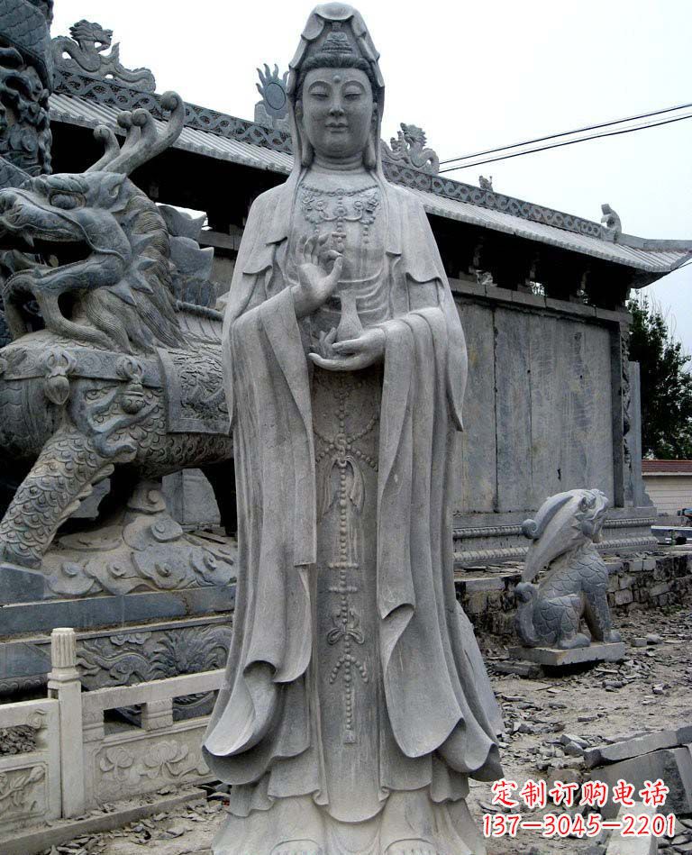 重庆青石仿古观音雕像|传承古代神话传统