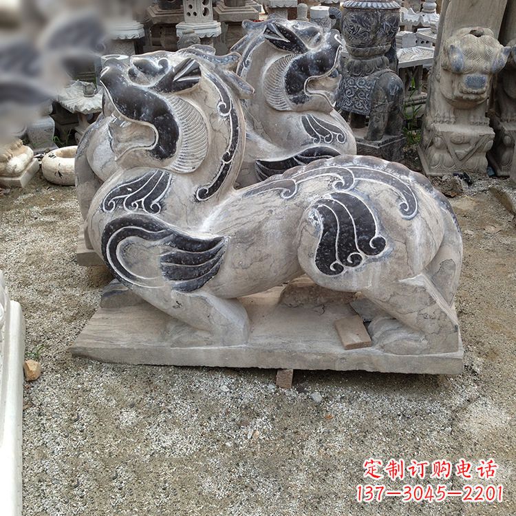 重庆青石仿古辟邪貔貅石雕