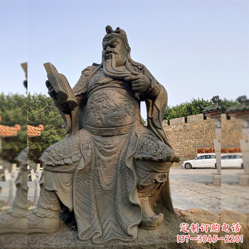重庆青石关公雕塑,让您的家居更加古典优雅
