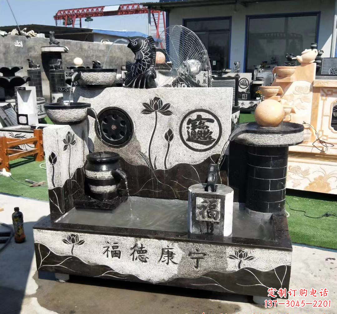 重庆青石水池石雕——美丽水中景观