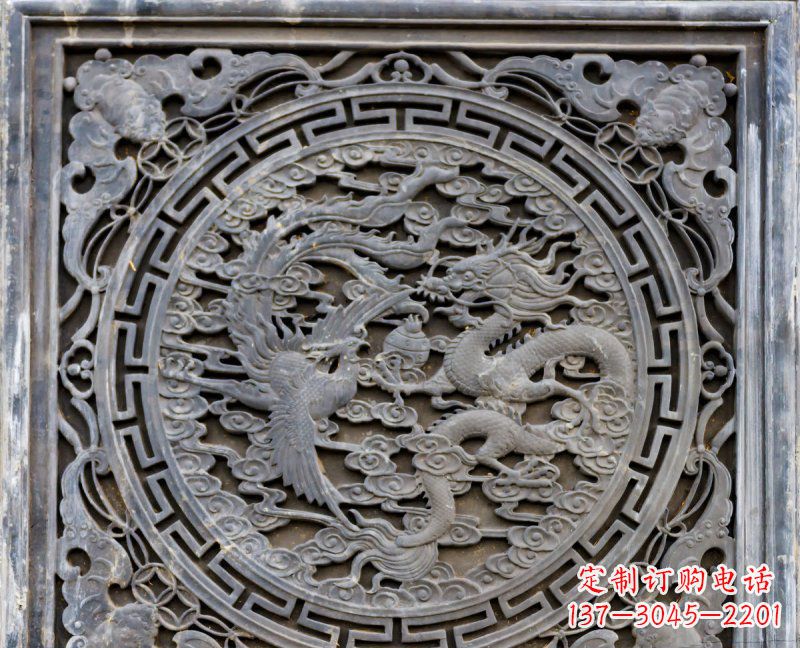 重庆传统工艺青石龙雕精美绝伦