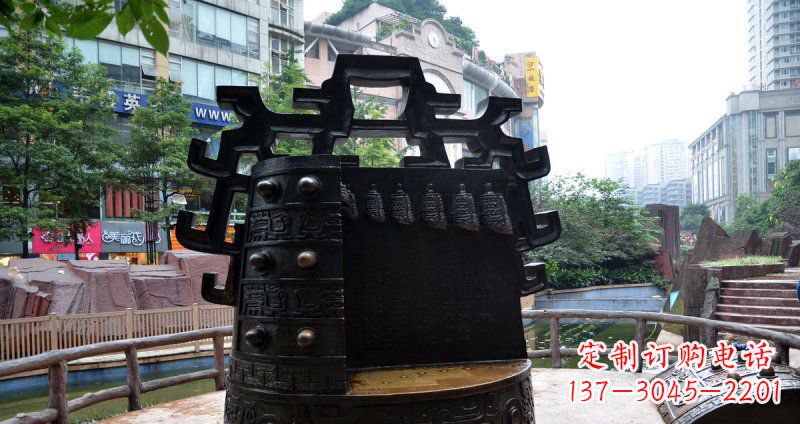 重庆青铜编钟铜雕 (2)