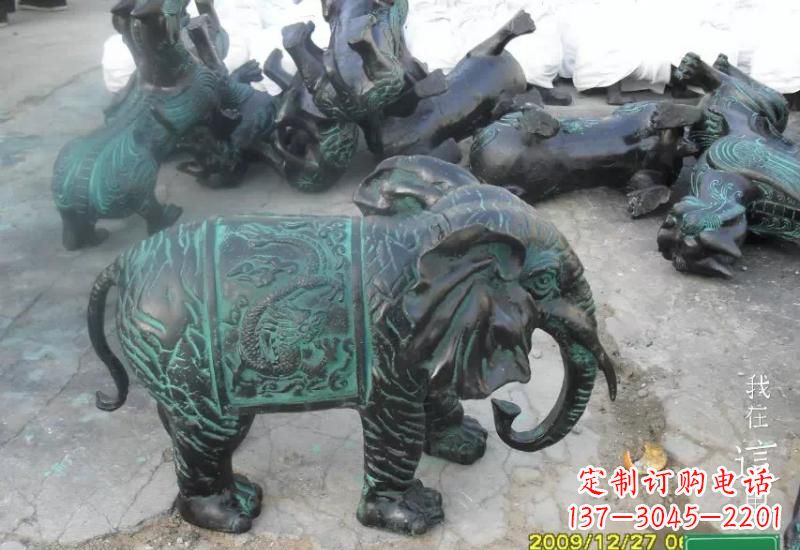 重庆精美青铜大象雕塑,极致线条优雅