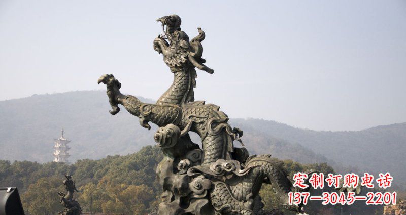 重庆青铜神龙出水铜雕