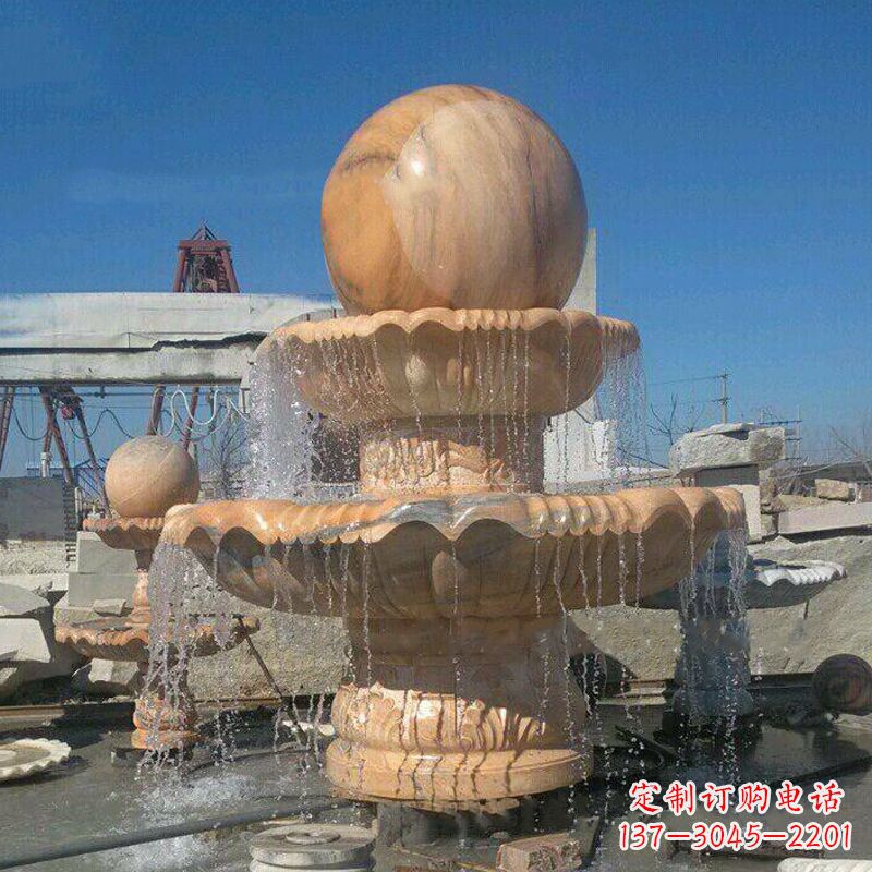重庆曲阳石雕风水球喷泉:给你家的空间带来最好的祝福