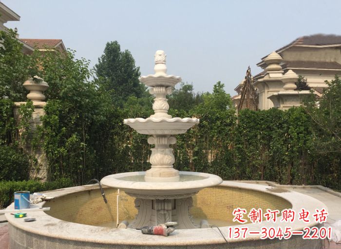 重庆三层喷泉公园石雕 (2)