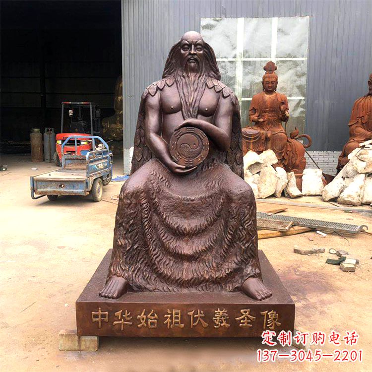 重庆三皇五帝之中华始祖伏羲圣像铜雕