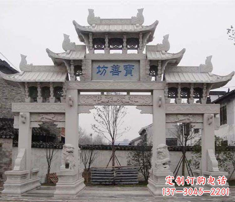 重庆领雕塑:精美石牌坊石雕艺术品