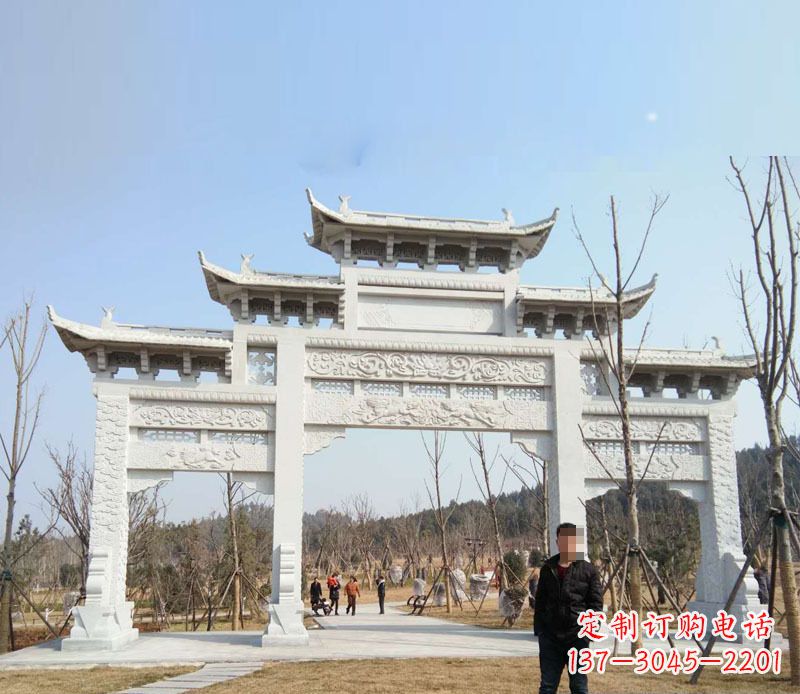 重庆中领雕塑-牌坊石雕精美无比