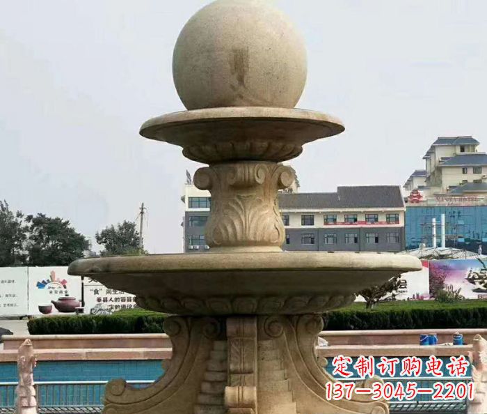 重庆引领时尚的砂岩大型喷泉雕塑