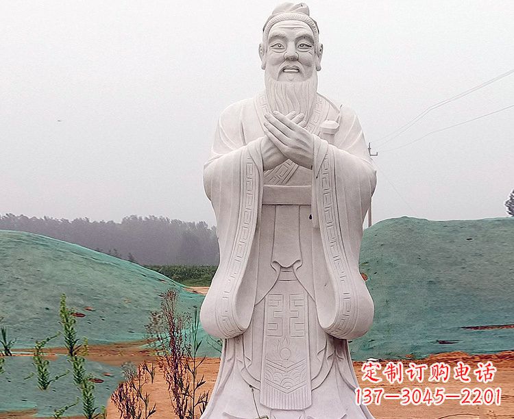 重庆中领雕塑:精致雕刻的少海公园孔子雕像