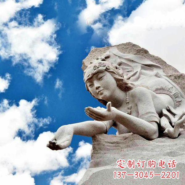 重庆传说中的精卫—大理石雕塑