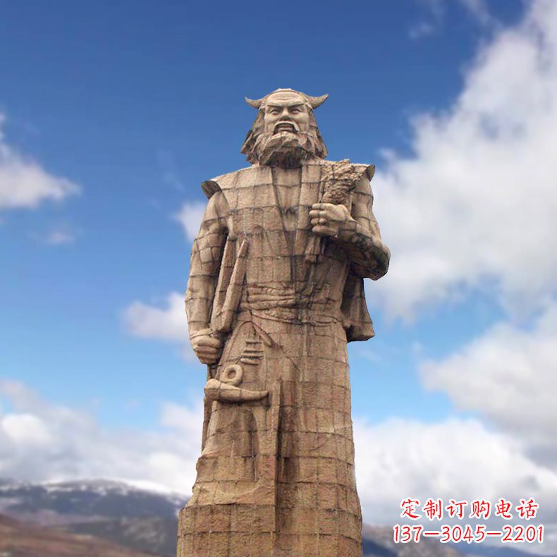 重庆精美神农大型石雕像,由中领雕塑定制