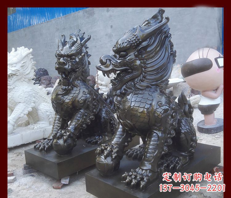 重庆中领雕塑的麒麟铜雕是塑造精美的工艺结果。…