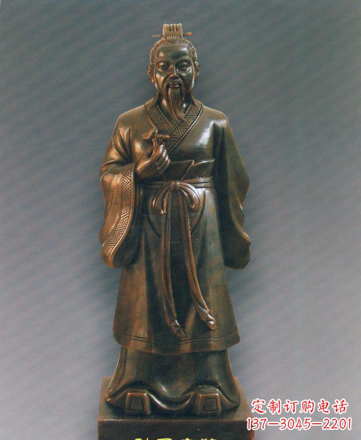 重庆扁鹊仿铜人物雕塑-独特的玻璃钢雕刻