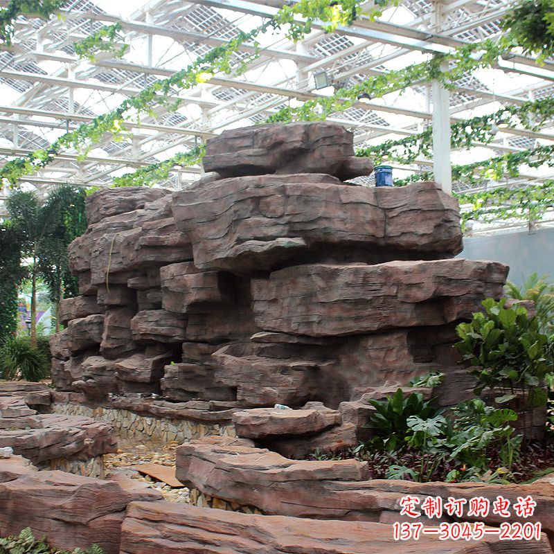 重庆风格独特的假山雕塑,打造精美生态园庭院