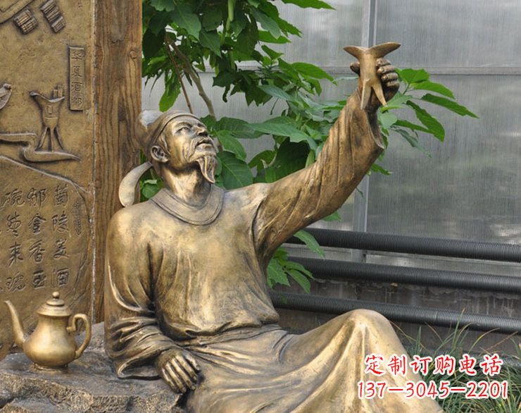 重庆诗仙李白铜雕像
