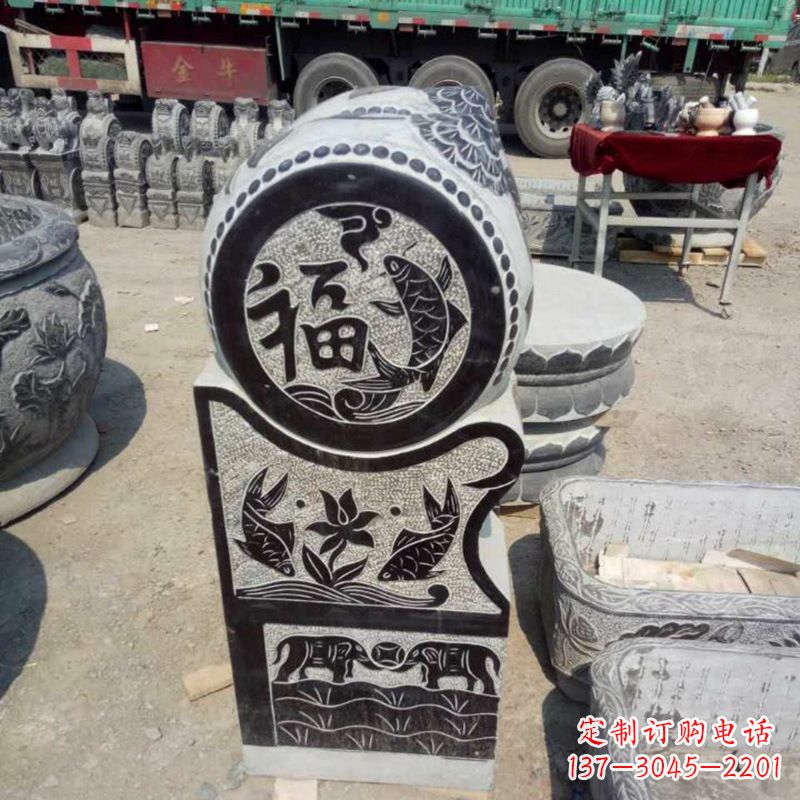重庆狮子门墩石雕