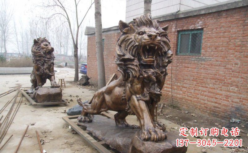 重庆狮子企业动物铜雕