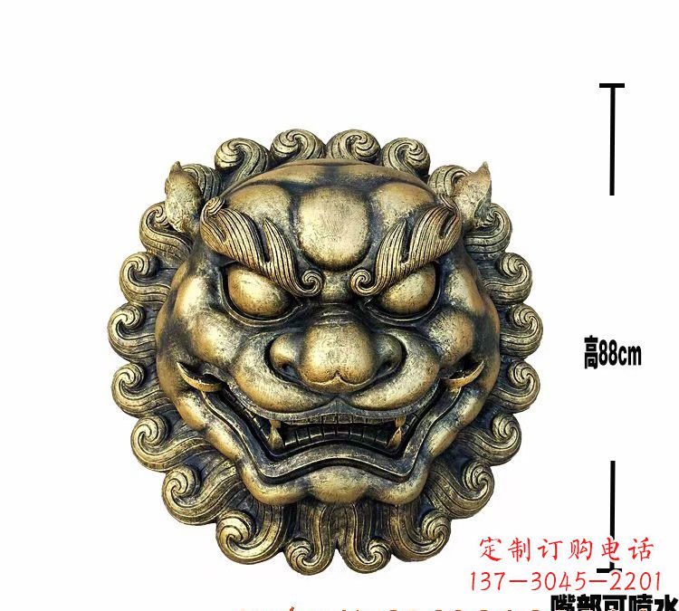 重庆狮子头铜雕