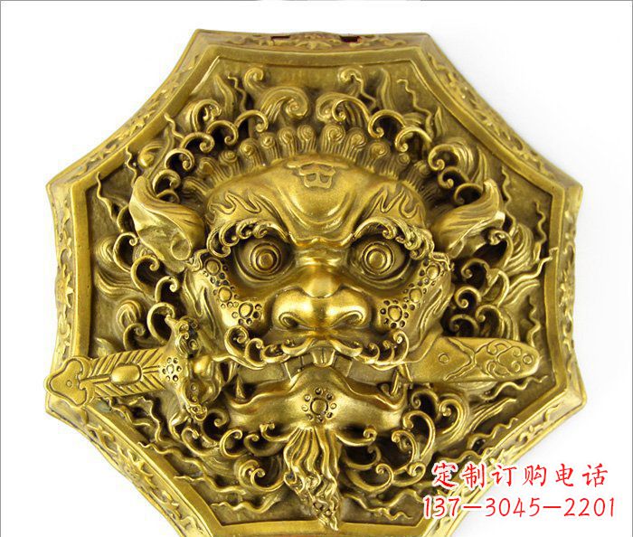 重庆铜雕狮子头雕,精致细腻的雕塑艺术