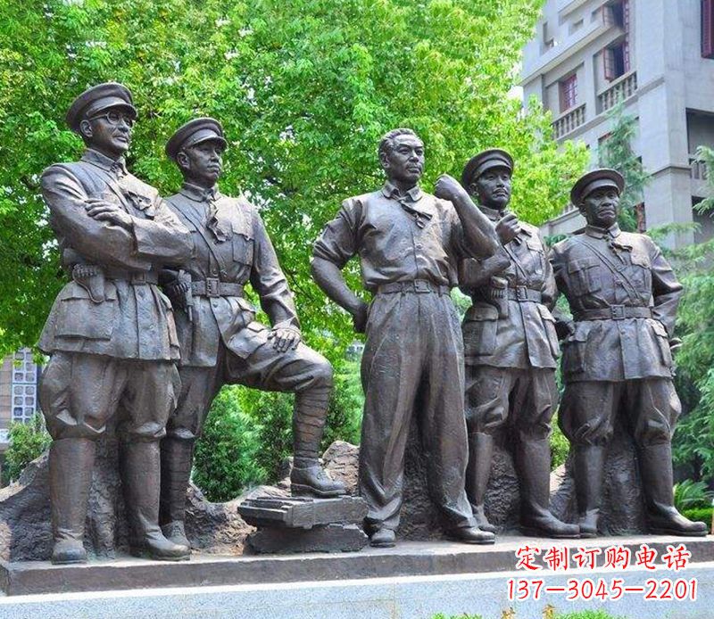 重庆名人元帅铜雕,让你永久记住他们
