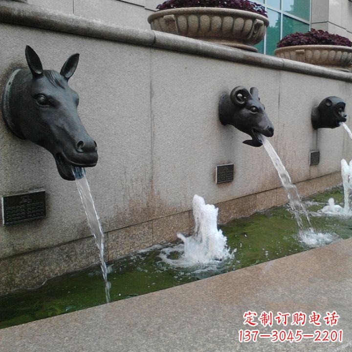 重庆十二生肖水景铜雕,精美装饰你的家居