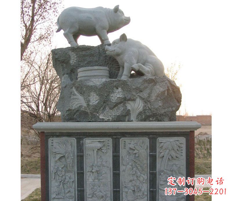重庆十二生肖猪石雕——质地原生态传承千年文化