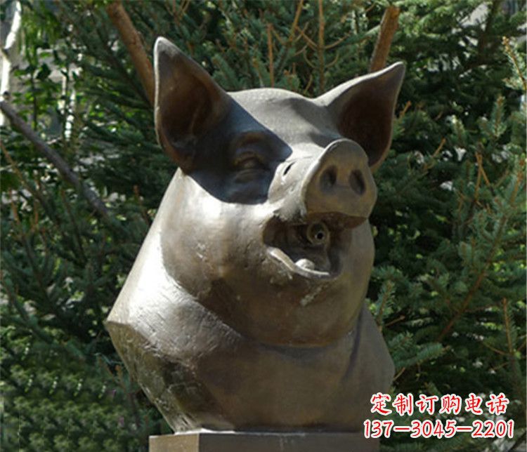 重庆十二生肖猪首铜雕,让你敬佩万年历史的艺术精髓
