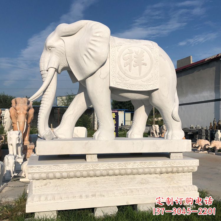 重庆现代工艺石雕大象雕塑