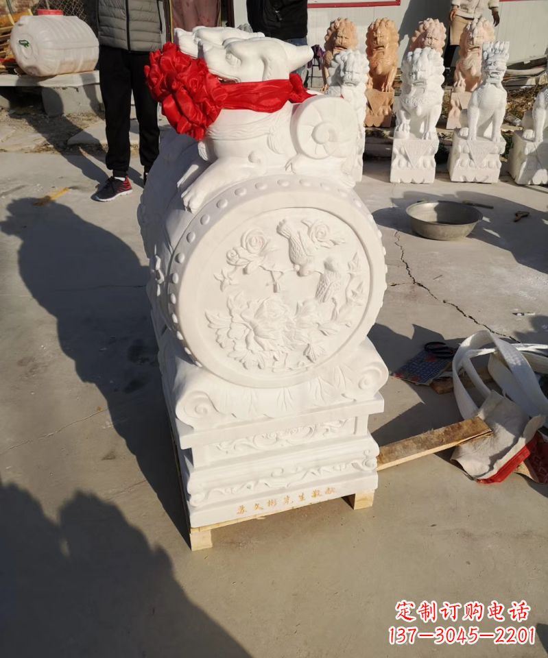 重庆石雕大象门墩招财雕塑