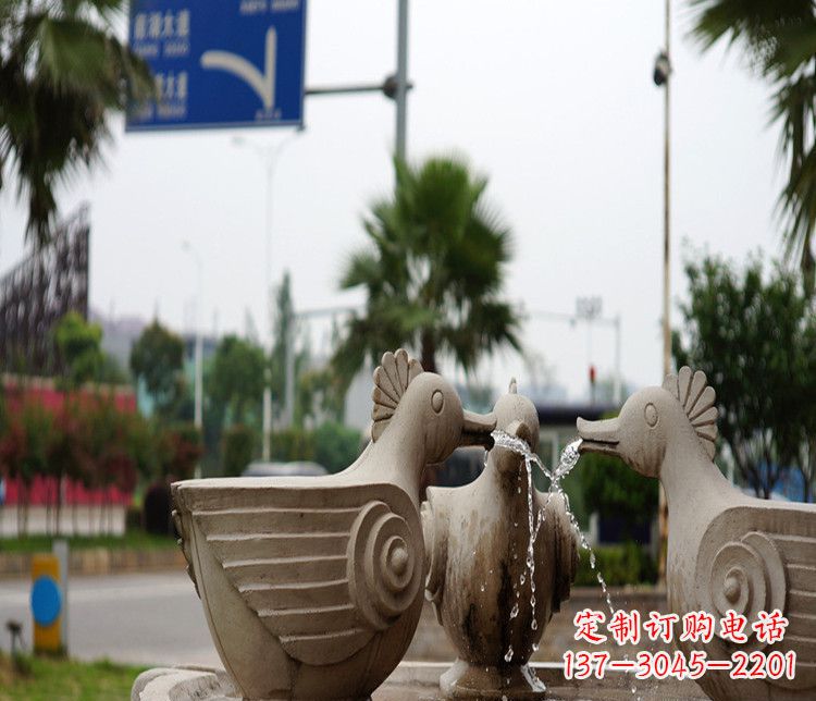 重庆石雕动物喷泉雕塑