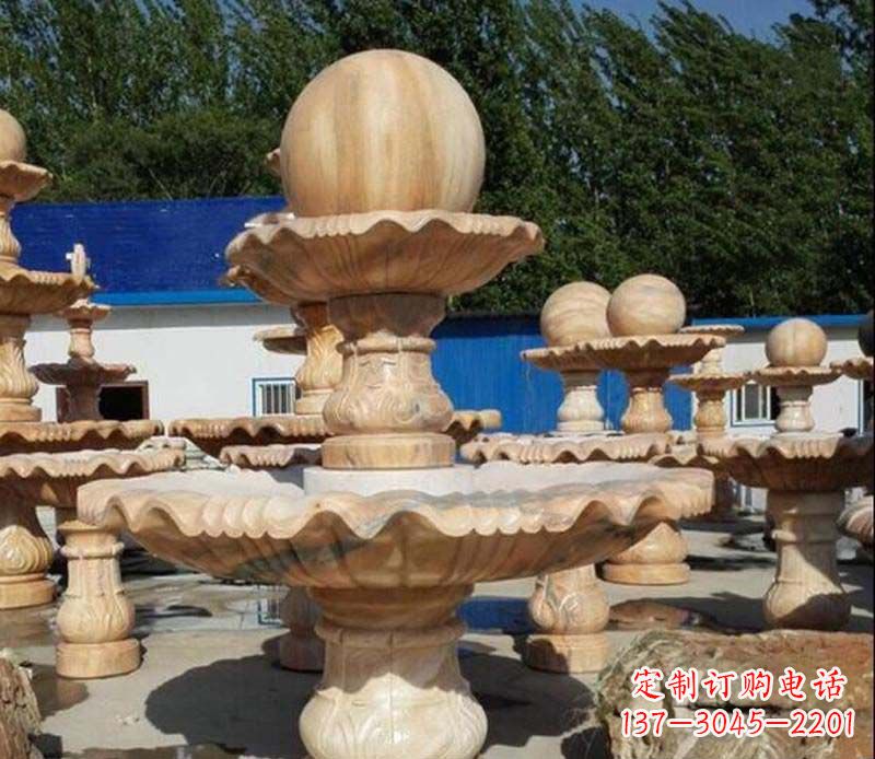 重庆石雕风水球景观雕塑
