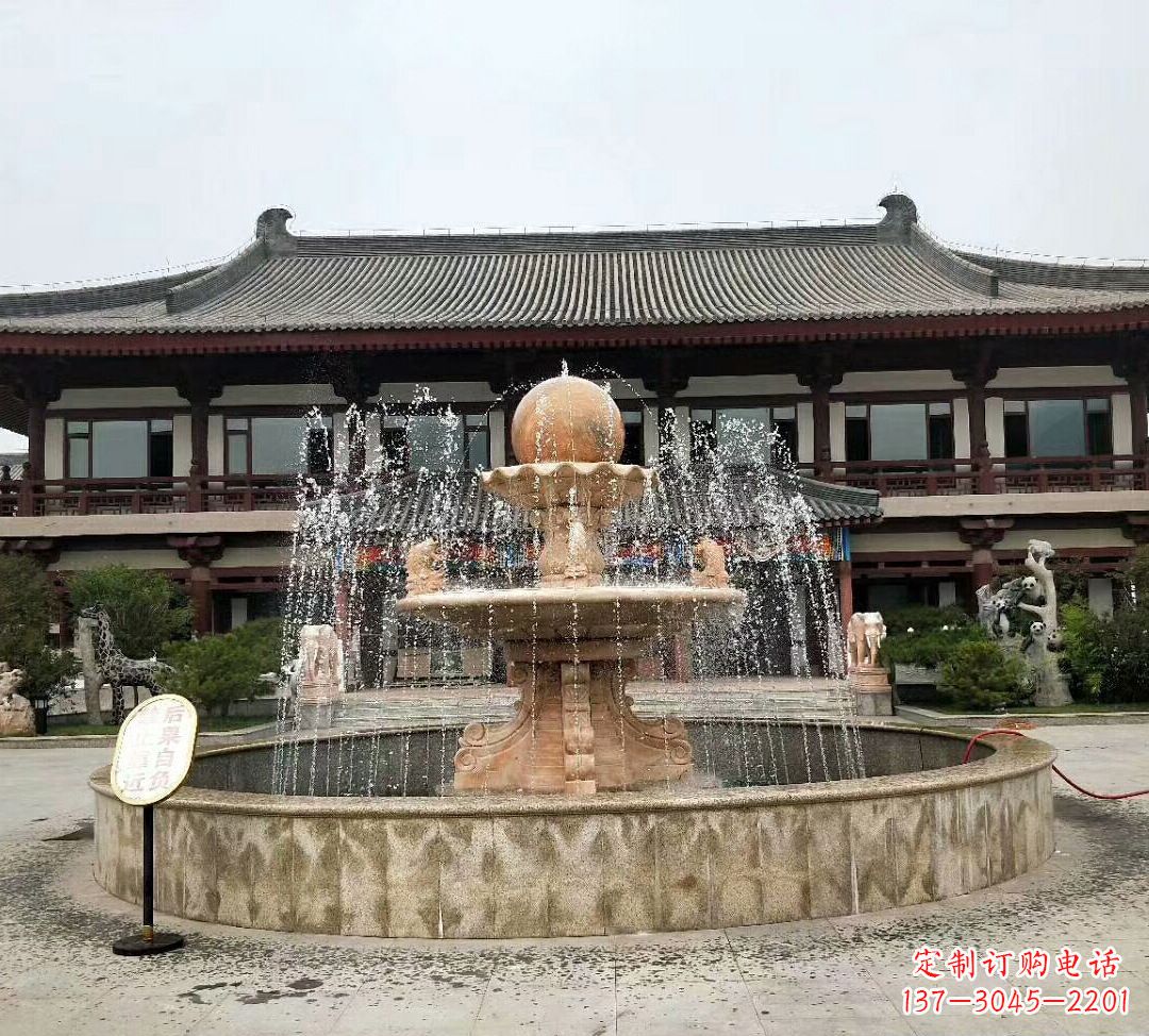 重庆石雕风水球喷泉 (2)