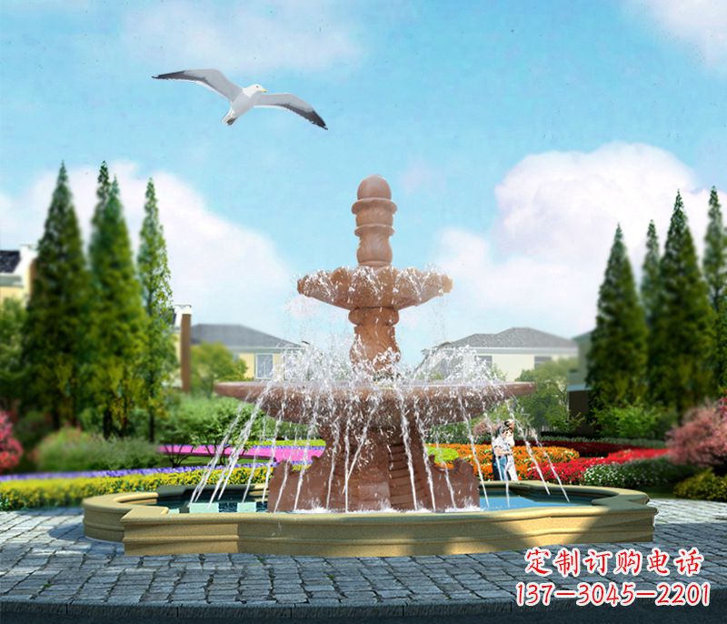 重庆石雕流水招财喷泉雕塑,让你迎接财运来临