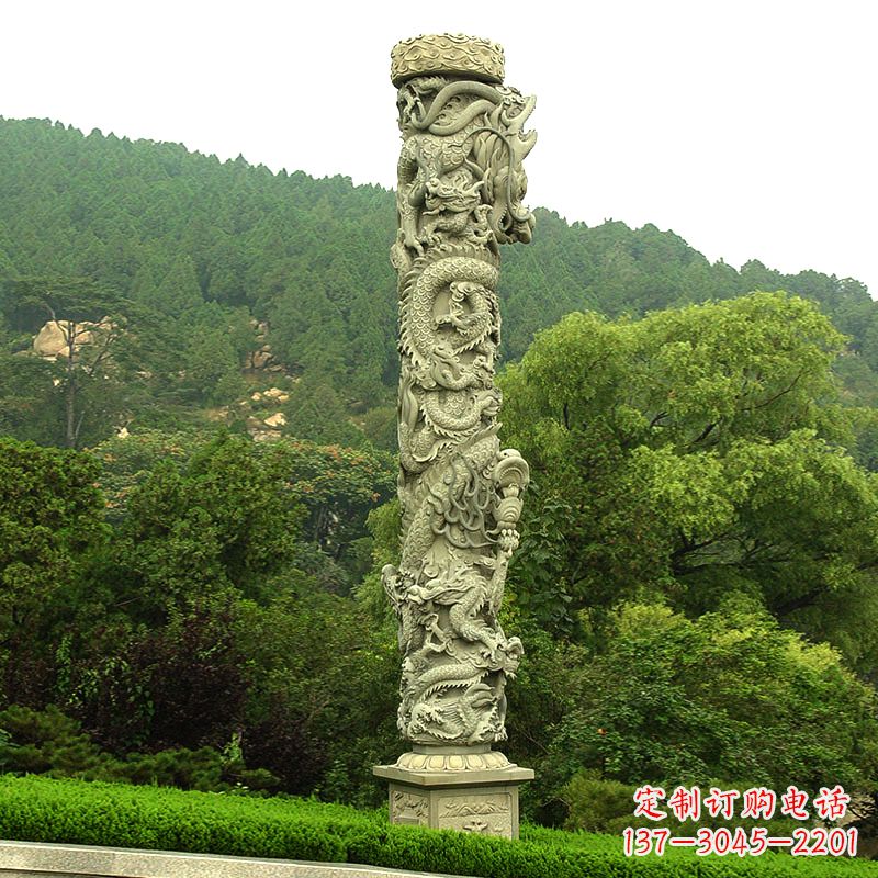 重庆中领雕塑:大气雄伟的石雕龙柱