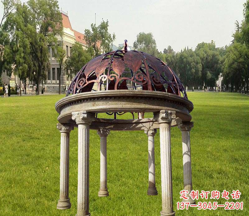 重庆石雕欧式凉亭景观雕塑