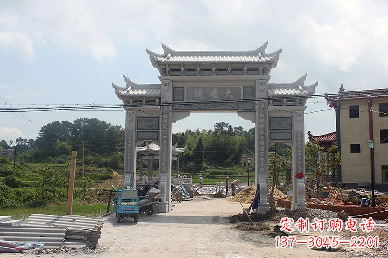 重庆中领雕塑:牌坊浮雕墙仿古雕塑工艺