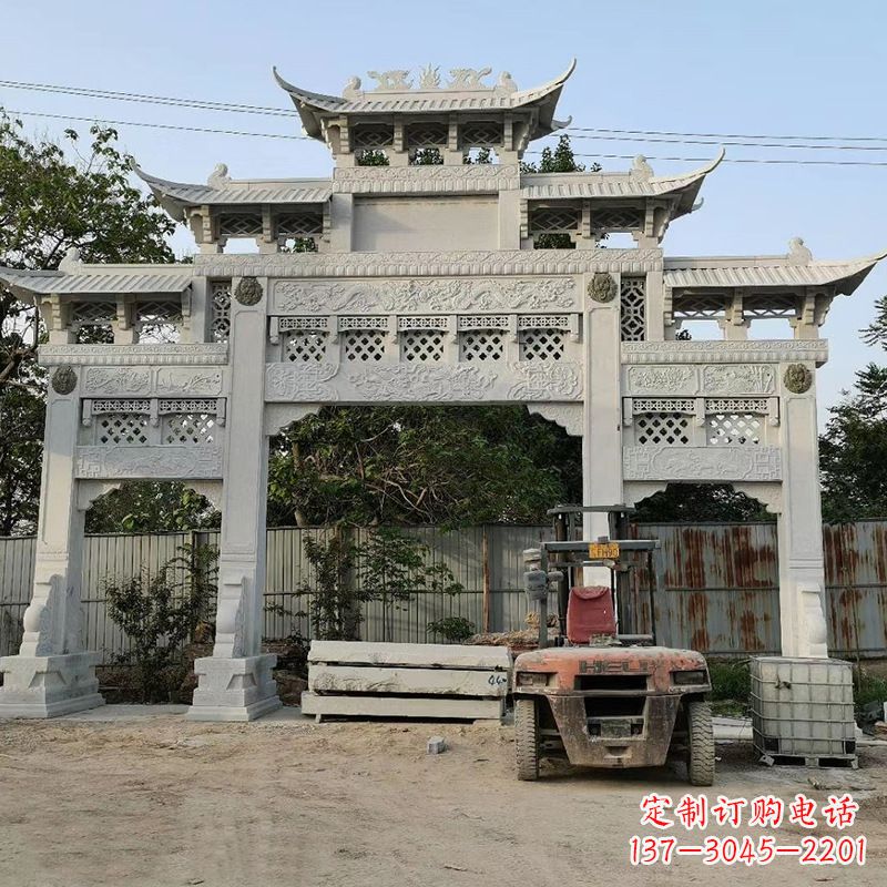 重庆石雕牌坊楼兰雕塑