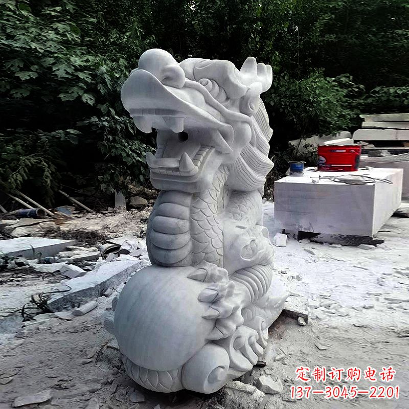 重庆石雕喷水龙首雕塑
