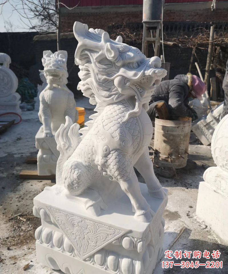 重庆石雕麒麟神兽招财动物雕塑