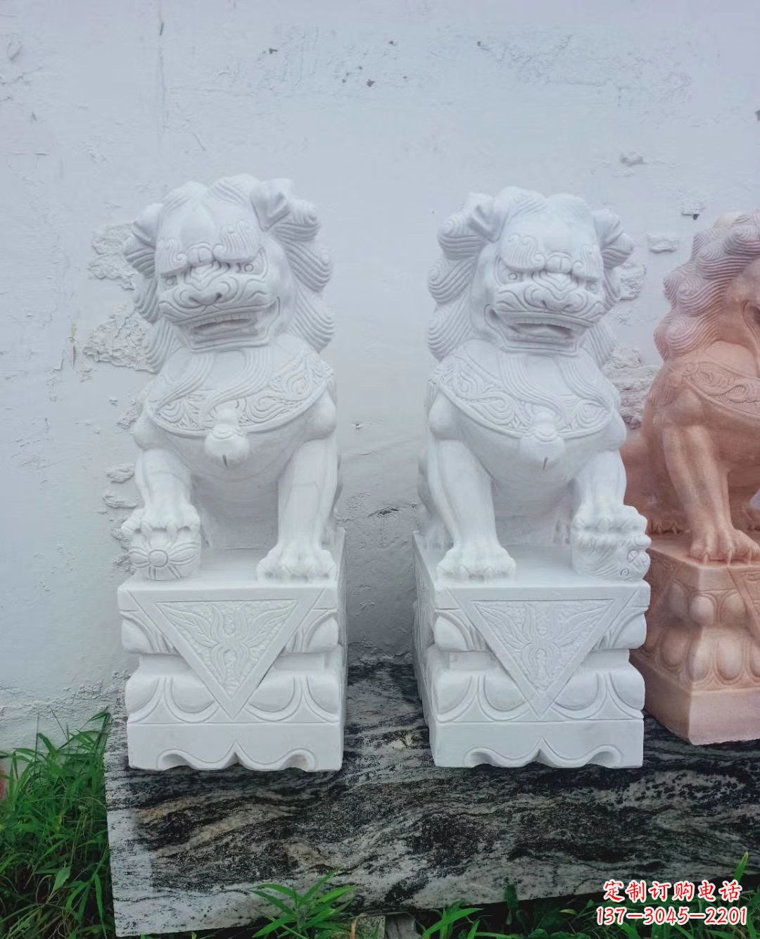 重庆石雕企业招财狮子雕塑