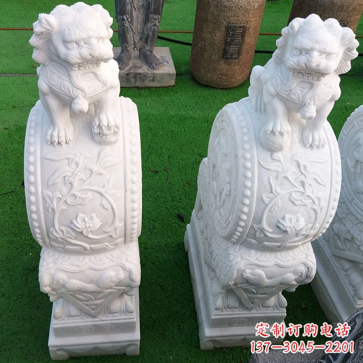 重庆石雕青石貔貅门墩雕塑