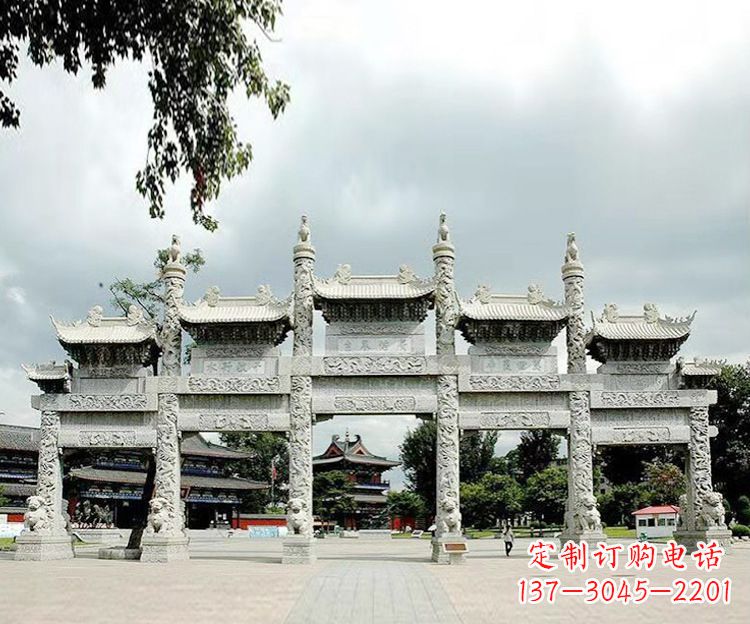 重庆石雕五门牌坊