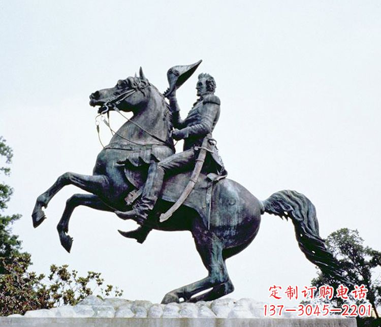 重庆石雕西方骑马人物雕塑
