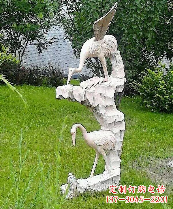 重庆石雕仙鹤鲤鱼