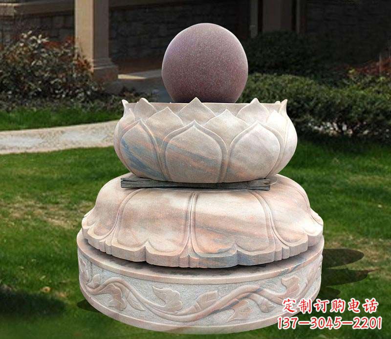 重庆石雕小区风水球雕塑