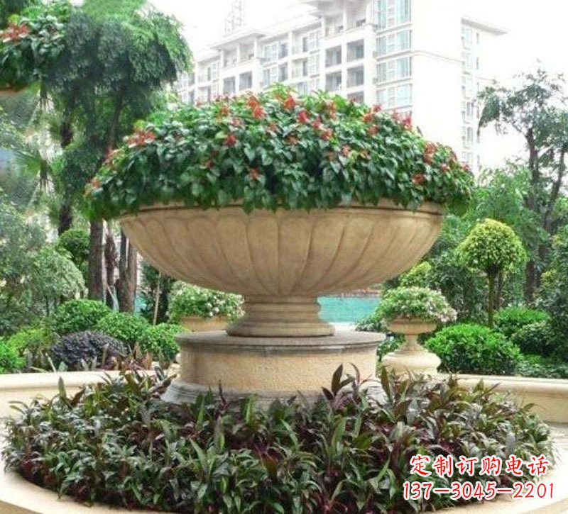 重庆石雕小区花盆