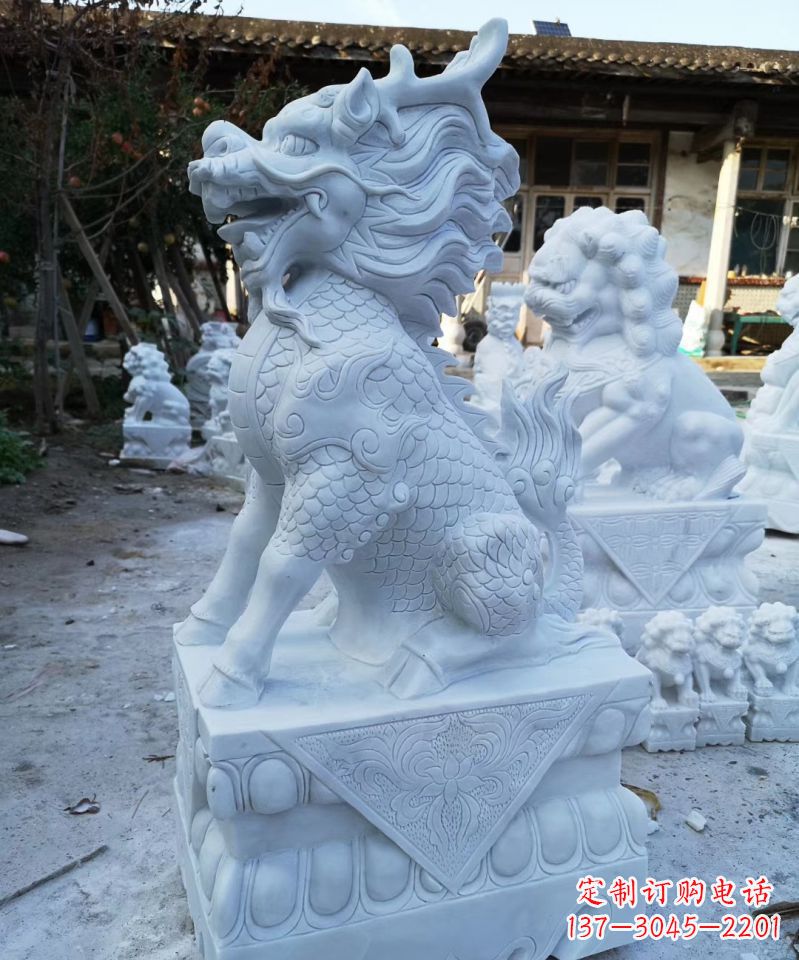 重庆石雕镇宅麒麟动物雕塑